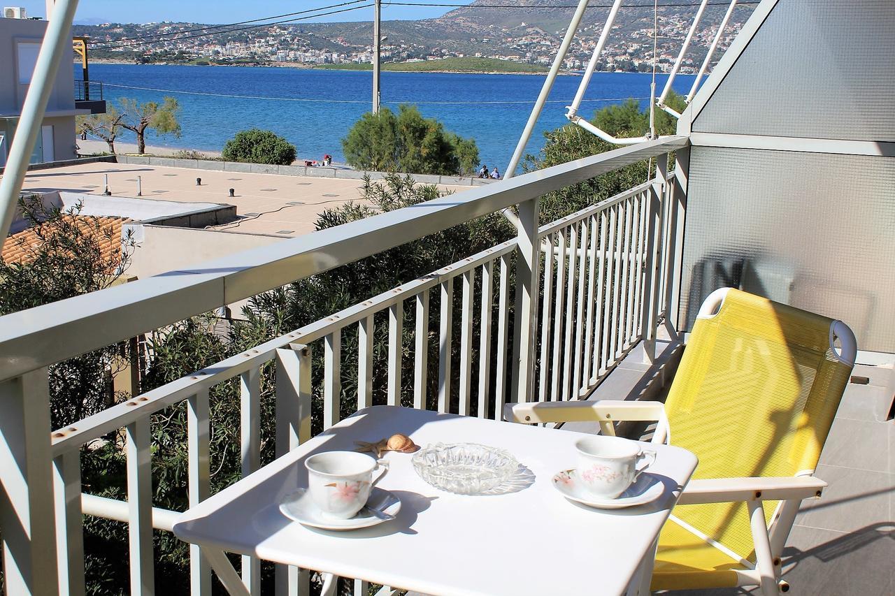 Apartment Sea View In Front Of The Beach Of Agia Marina Pórto Ráfti Eksteriør bilde