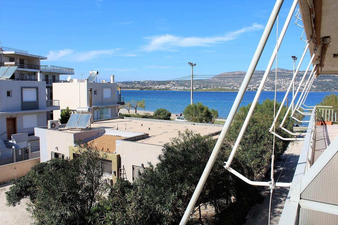 Apartment Sea View In Front Of The Beach Of Agia Marina Pórto Ráfti Eksteriør bilde